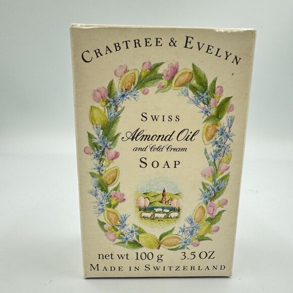 Crabtree Evelyn SWISS ALMOND OIL Soap 3.5oz Switzerland Triple Milled Vintage - Picture 1 of 3